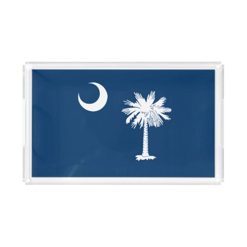 Dynamic South Carolina State Flag Graphic on a Acrylic Tray