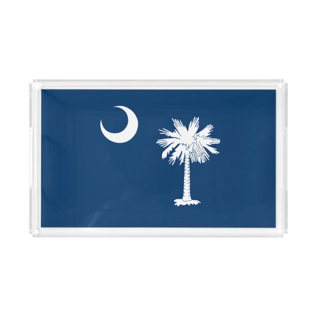Dynamic South Carolina State Flag Graphic on a Acrylic Tray (Front)