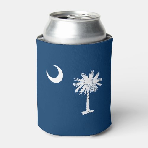 Dynamic South Carolina State Flag Graphic on a Can Cooler