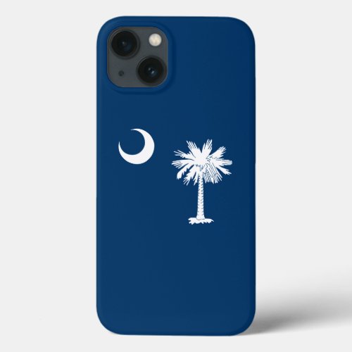 Dynamic South Carolina State Flag Graphic on a iPhone 13 Case