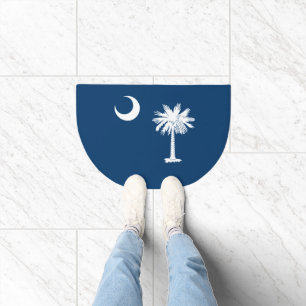 Dynamic South Carolina State Flag Graphic on a Doormat