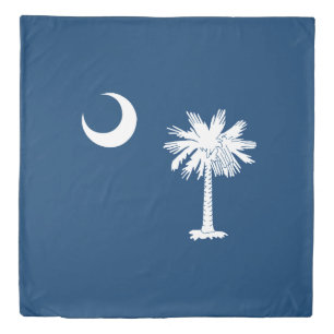 Dynamic South Carolina State Flag Graphic on a Duvet Cover