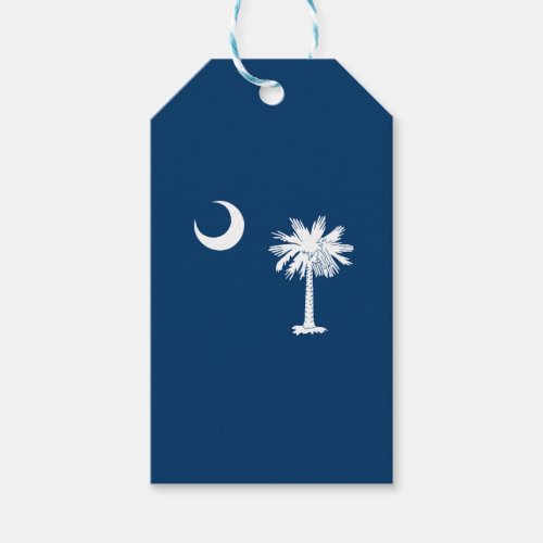 Dynamic South Carolina State Flag Graphic on a Gift Tags