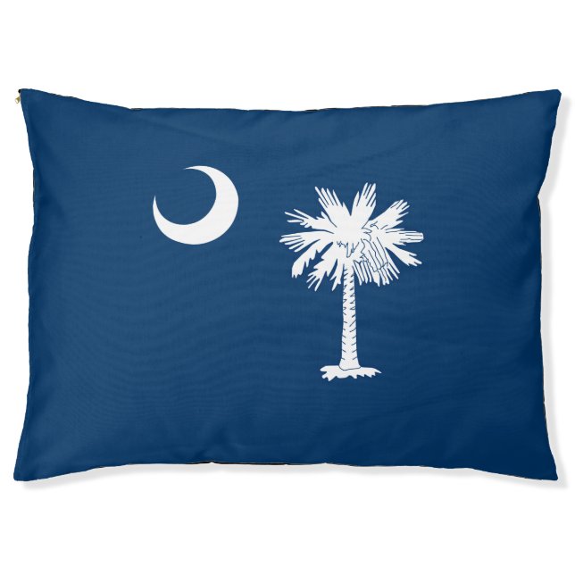 Dynamic South Carolina State Flag Graphic on a Pet Bed (Front)