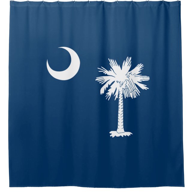 Dynamic South Carolina State Flag Graphic on a Shower Curtain (Front)