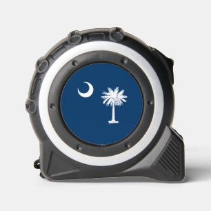 Dynamic South Carolina State Flag Graphic on a Tape Measure
