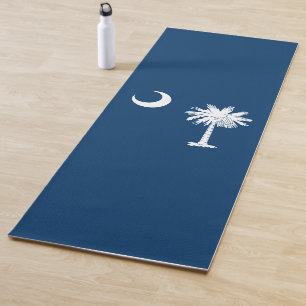 Dynamic South Carolina State Flag Graphic on a Yoga Mat