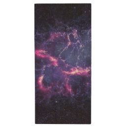 Dynamic Space Nebula Cosmic Image Wood Flash Drive