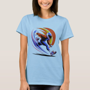 Dynamic Speed Runner - Futuristic Action Graphic A T-Shirt