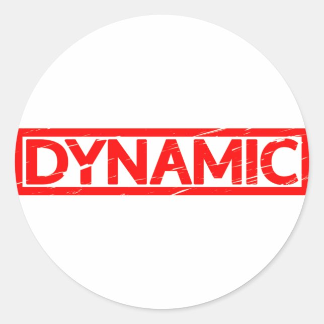 Dynamic Stamp Classic Round Sticker (Front)
