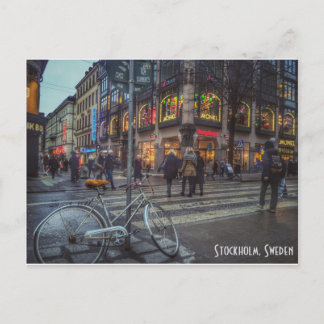 Dynamic streetview of Stockholm, Sweden Postcard