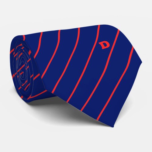 Dynamic Stripes Blue and Red Striped Neck Tie