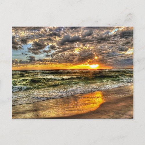 Dynamic sunset at the Pensacola Beach Florida Postcard