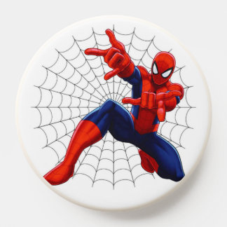 Dynamic Superhero Action – Comic-Style Artwork Des PopSocket
