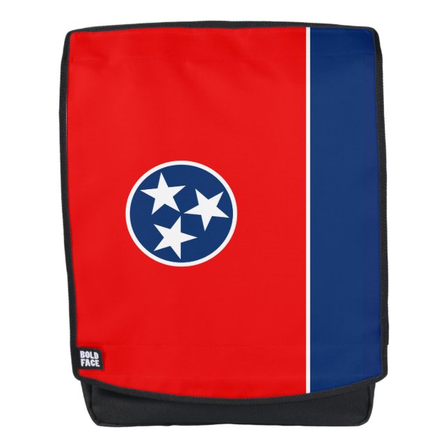 Dynamic Tennessee State Flag Graphic on a Backpack (Front)