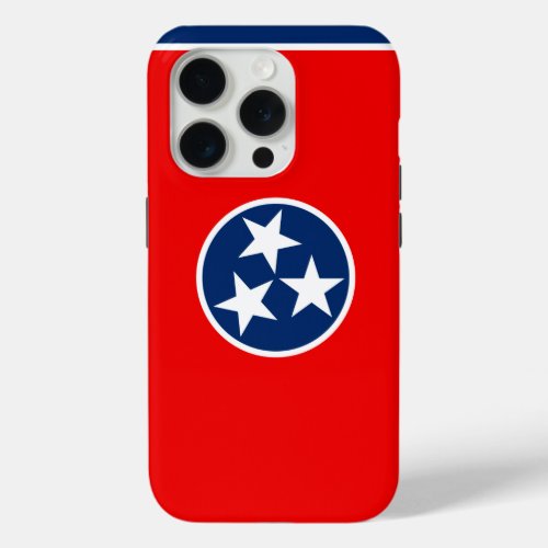 Dynamic Tennessee State Flag Graphic on a iPhone 15 Pro Case