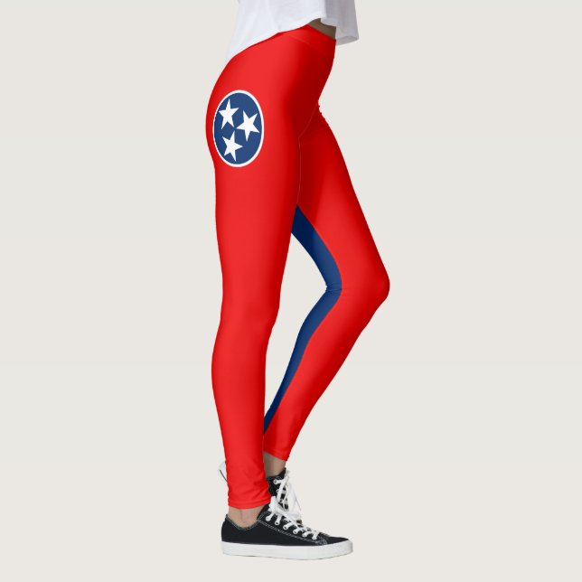 Dynamic Tennessee State Flag Graphic on a Leggings (Right)
