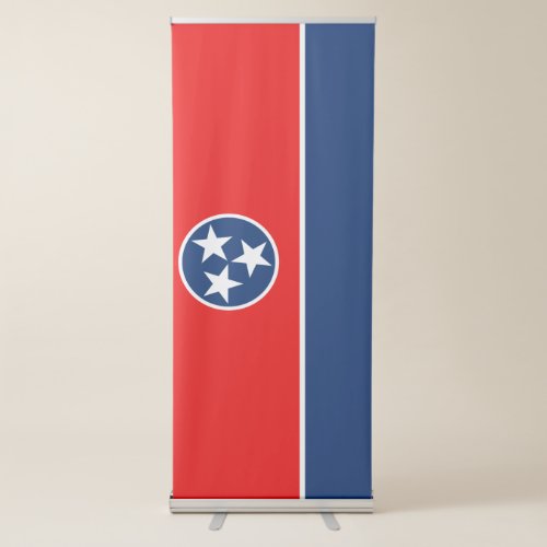 Dynamic Tennessee State Flag Graphic on a Retractable Banner