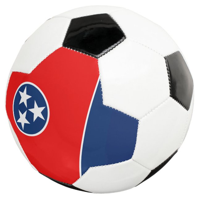 Dynamic Tennessee State Flag Graphic on a Soccer Ball (Three Quarter)