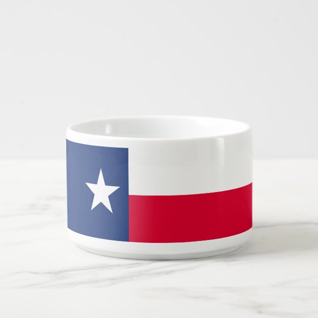 Dynamic Texas State Flag Graphic on a Bowl (Center)