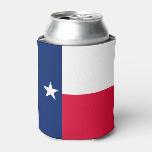 Dynamic Texas State Flag Graphic on a Can Cooler