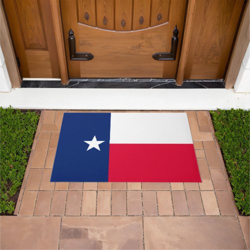 Dynamic Texas State Flag Graphic on a Doormat