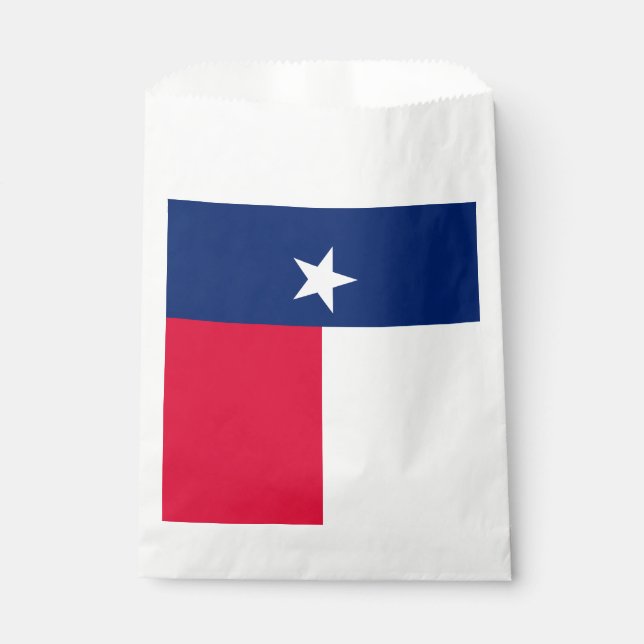 Dynamic Texas State Flag Graphic on a Favor Bag (Front)