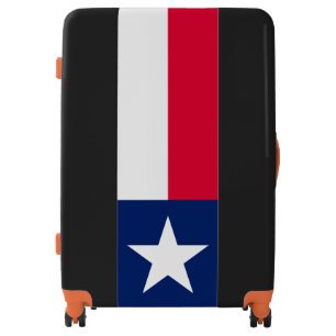 Dynamic Texas State Flag Graphic on a Luggage