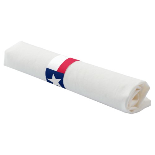 Dynamic Texas State Flag Graphic on a Napkin Bands