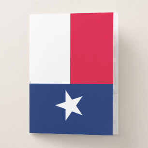 Dynamic Texas State Flag Graphic on a Pocket Folder