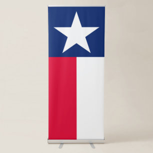 Dynamic Texas State Flag Graphic on a Retractable Banner