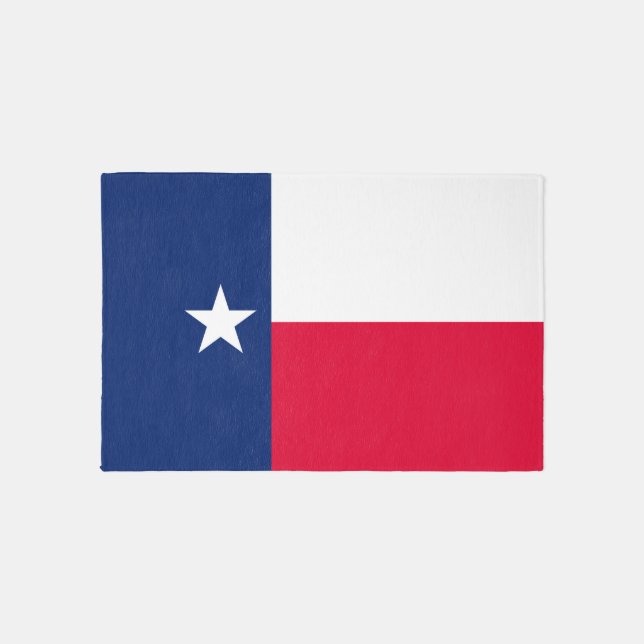 Dynamic Texas State Flag Graphic on a Rug (Front)