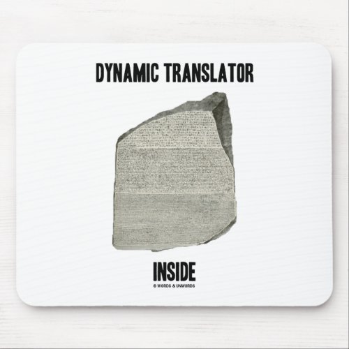 Dynamic Translator Inside Rosetta Stone Mouse Pad