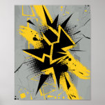 Dynamic Urban Graffiti Street Art Poster