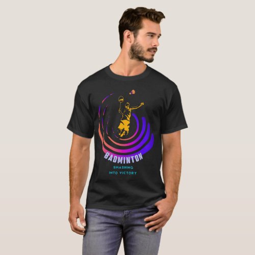 Dynamic  Vibrant Badminton T_Shirt