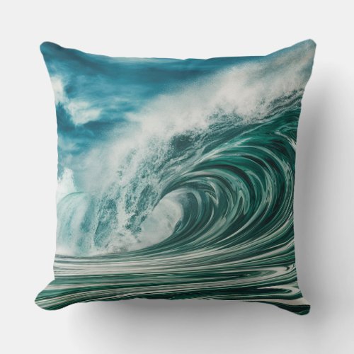 Dynamic Waves Throw Pillow