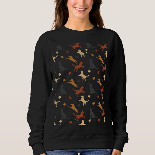 Dynamik Minimalistic Labrador Pattern Foryellow La Sweatshirt (Front)