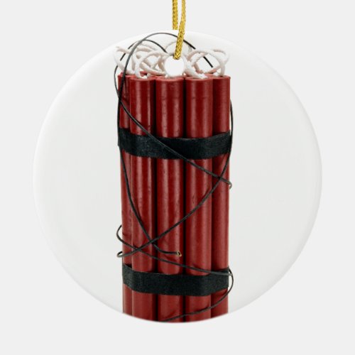 dynamite ceramic ornament