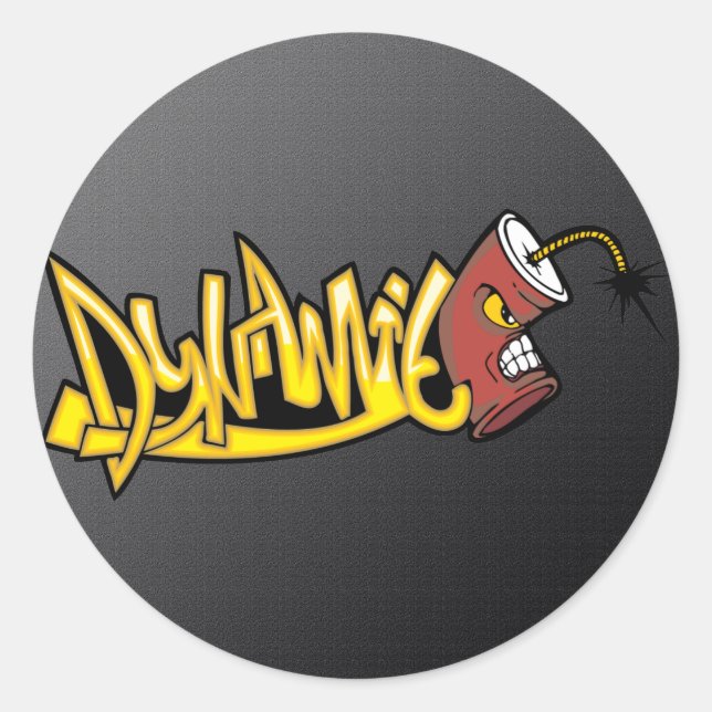 Dynamite Classic Round Sticker (Front)