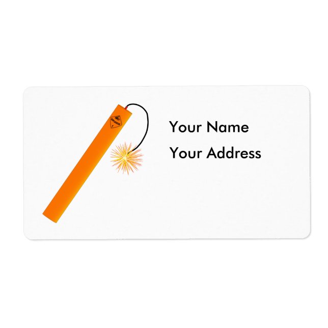 Dynamite Stick Label (Front)