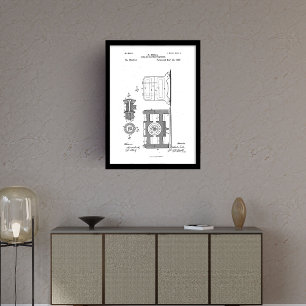 Dynamo electric machine Nikola Tesla patent  Framed Art