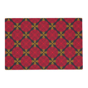 Dynasty Geometry: Red Traditional Chinese Pattern Placemat