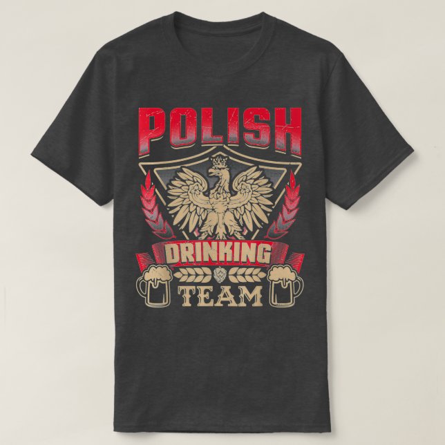 Dyngus Day Polish Beer Poland Eagle Drinking Drunk T-Shirt (Design Front)