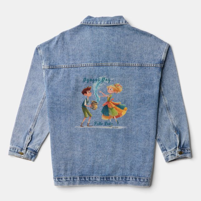 Dyngus Day Woman's Denim Jacket (Back)