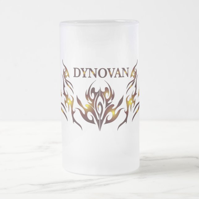 Dynovan Beer Glass Frosted Glass Beer Mug (Center)