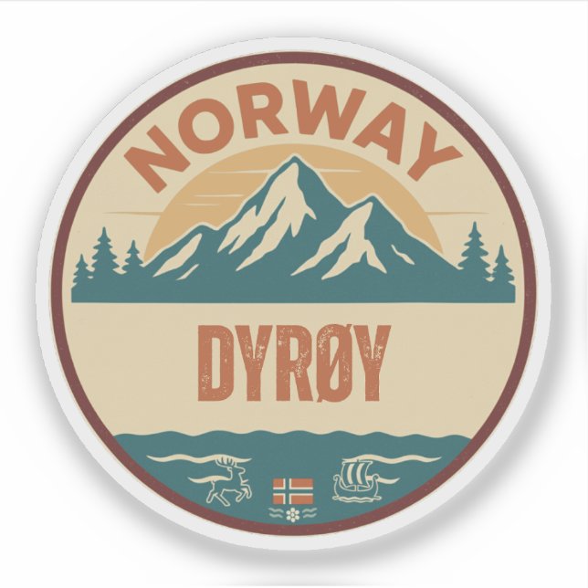 Dyrøy, Norge Norway Sticker (Front)