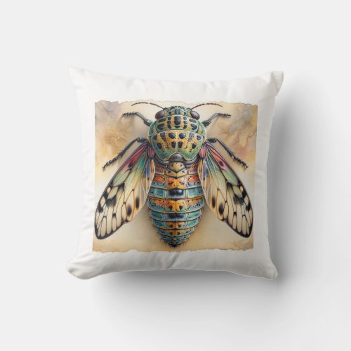 Dysaules in Watercolor and Ink IREF667 _ Watercolo Throw Pillow