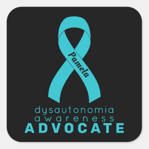 Dysautonomia Advocate Black Square Sticker
