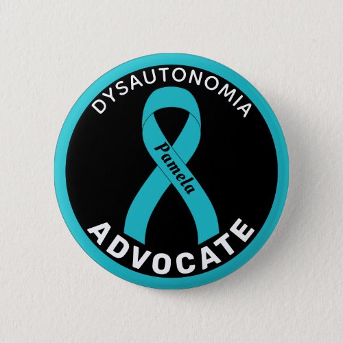 Dysautonomia Advocate Ribbon Black Button