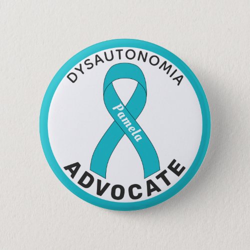 Dysautonomia Advocate Ribbon White Button